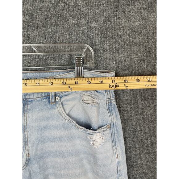 American Eagle Women's Size 12 Low-Rise Skater Jean Wide Leg Blue Denim W34 L30 - Picture 3 of 13